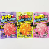 Zero Fat New Arrival Cat's Paw Shape Funny Three Fruit Flavor Lollipop with Popping candy