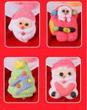 Custom Christmas Cartoon Decorations Soft Gummy Sweet Candy Fruity Flavours Christmas Candy Gift Package 3D Coated Marshmallow