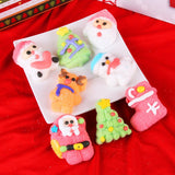 Custom Christmas Cartoon Decorations Soft Gummy Sweet Candy Fruity Flavours Christmas Candy Gift Package 3D Coated Marshmallow