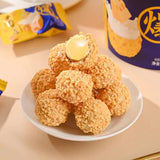 Chinese Compound Chocolates Candies Crispy Biscuit Coated Chocolate Filled Milk Jam Cookies Ball Explosion Pulp Chocolate