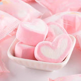 Wholesale Fruit Flavored Heart Shape Marshmallow 200g per bag Cube Marshmallow